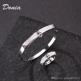 womens bracelet ring set birt classic geometric micro inlay zirconia bracelet ring jewelry fashion exaggeration