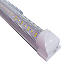 25PCS 4Ft 5Ft 6Ft 8Ft LED Tube Lights V Shape Integrated T8 Tubes 4 5 6 8 ft Cooler Door Freezer Lighting 36W 72W 100W 144W AC85-277V Shop Light