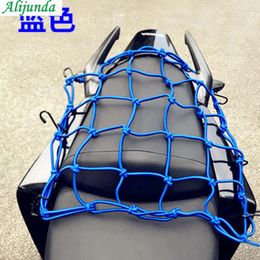 Car Organizer Cargo Net With 6 Adjustable Hook Stretch To 30x30cm Latex Bungee Material For Motorcycle