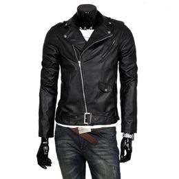 -Мужские куртки мода повседневная мягкая теплая мужская кожаная куртка комфортабельно прилив бренд пальто красивый черный белый панк тонкий байкер мотоцикл Outwea