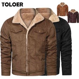 2021 New Men Jackets and Coats Fur Lined Leather Jacket Men Single Breasted Leather Jacket Warm Coat Winter Plus Velvet Overcoat Y1109