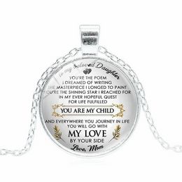 You Are My Child My Love Necklace Letter Mother Father Love Glass Cabochon Necklace Fashion Jewellery Will and Sandy