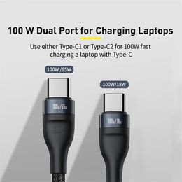 5A USB C Cable for Samsung S20 Cable 2in1 PD 100W QC 4. Fast Charging USB Type C Cable for Xiaomi mi 10