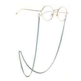 Fashion Reading Glasses Chain for Women Metal Sunglasses Cords Anti Slip Eyeglass Lanyard Holder Straps Colourful Necklace