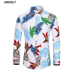 9 Styles Autumn Harajuku Men Flowers Shirt Casual Button Down Long Sleeve Floral Printed Hawaiian Shirts 5XL 6XL 7XL 210528