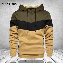 Men Hoodies Sweatshirts Patchwork Autumn Casual Hoodie Male Thick Hoodies Hip Hop Streetwear Hooded Pullover Men Clothing 210720