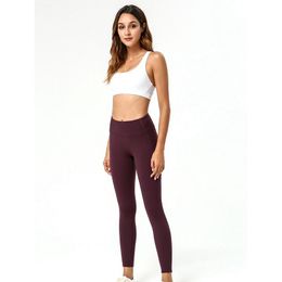Gym Clothing Women Yoga Pants Ankle-length High Waist Double-sided Smooth Leggings Tight Trousers Running Sportswear Accessories