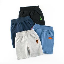 Baumwolle Sport Shorts für 1-9 Jahre Kinder Kinder Sommer Hosen mit Dinosaurier Cartoon Stickerei Schlüpfer Baby Junge Mädchen Tücher Trainingsanzug