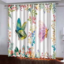 Custom 3D Curtain Drapes Abstract Flower Curtains For Living Room Bedroom Window European Style Decoration