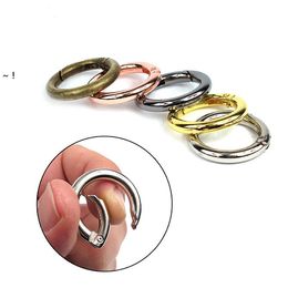 Camping Climbing Hiking Outdoor Hanger Kits Circle Metal Carabiner Hook Spring Snap Round Clip Hook Keychain RRD11232