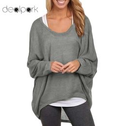 Spring Autumn Shirt Women T-Shirt Oversize Casual Loose Batwing Long Sleeve Tops female Jumper Pullover tunic Plus Size S-5XL Y0629