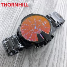 Men's fashion Quartz watch 904L stainless steel case 316 solid strap 52mm*12mm Business Party Crystal Glass Personality Stylish Man Wristwatches