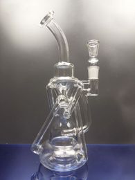 Hourglass bong recycler water pipe high quality oil rigs two function oil burner 14.4mm joint zeusartshop