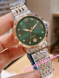 New Fashion Women Stainless steel Number Date Watches Casual crystal Diamond Wristwatches Lady Dress zircon Quartz Clock 35mm