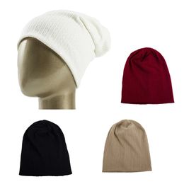High Quality Men Women Ribbed Twisted Beanies Solid Colour Hats Autumn Winter Cotton Warm Caps Knitted Beanies Cap