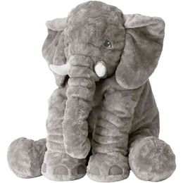 Cartoon 40cm Large Plush Elephant Toy Kids Sleeping Back Cushion stuffed Pillow Doll Baby Birthday Gift for 210728