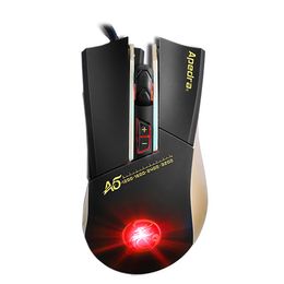 Apedra A5 Wired Computer Gaming Mouse Macro Defintion Breathing Light Optical Mouse Game Mice for PC Laptop Desktop