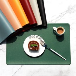 Faux PU Leather Placemats Waterproof Heat Resistant Durable Table Mats Stain Resistant Placemats for Dining Table