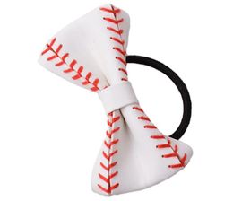 Titanium Sport Accessories Baseball leather Hair Accessory Girls Hairs Ties Perfect for softball Player Baseball Teams