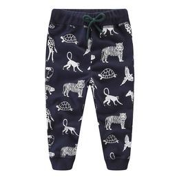 Boys Clothes Baby Kids Trousers Winter Cotton Cartoon Tiger Print Cute Pants for Baby Boys Children Warm Clothing Sweatpants 210306
