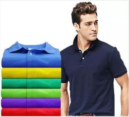 New 2021 Summer Men Luxury Top quality Crocodile Embroidery Polo Shirts Short Sleeve Slim Fit Casual Business Men Shirts