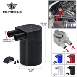 PQY - UNIVERSAL Fuel Tank Aluminium Alloy Reservior Oil Catch Can Tanks for BMW N54 335 Black / Silver /Red / Blue PQY-TK60