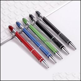 Writing Office & Industrialcreative Gradient Colour Aluminium Rod Metal Ballpoint Neutral Supplies Press School Pen Business B6W2 Pens Drop De