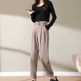 Summer Business High Waist Suit Pant Fashion Office Lady Solid Slim Work Pants 2021 New Women OL Chic Fitness Pencil Trousers Q0801