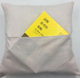 Sublimation Blank Pillow Case Solid Colour 40*40cm Book Pocket Pillow Cover DIY Handmade Polyester Linen Cushion Cover Sofa Pillow Case#190