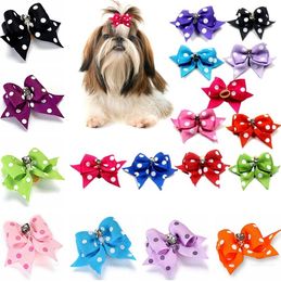 Newest Dogs Supplies Pets Bowpoint head Flower Bow headdress pet hair bows dog accessories pet head flower Dog Grooming ZC096