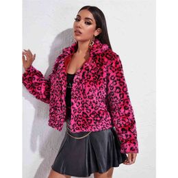 Selling Long Sleeve Lapel Red Large Wool Collar Contrast Colour Hooded Women's Wear 211207