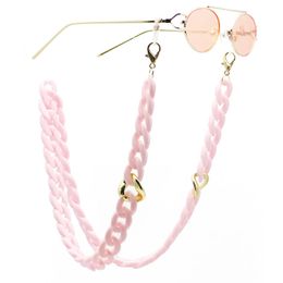 Pink Wide Acrylic Chain Holder Fashion Women Casual Glasses Chain Holder Jewellery