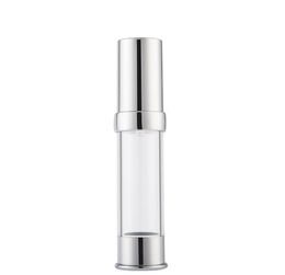 2021 NEW 15ml 20ml 30ml Gold Silver Vacuum Refillable Lotion Bottles Clear Airless Pump Bottle Makeup Tools