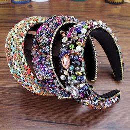 Hair Clips & Barrettes Handmade Boho Flower Diamante And Crystal Beads Wedding Headbands Padded Rhinestone Hairbands Women Luxury Baroque Je