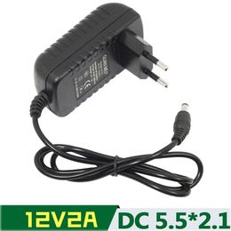 AC 100V-240V to DC 12V 2A 5.5mm x 2.5mm Plug Universal Converter Wall Charger Power Supply Adapter EU US UK AU plug