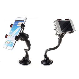 Flexible Car Mount Phone Holder Universal Adjustable Height 360 Degree Rotation Strong Suction Stand Bracket Cellphone