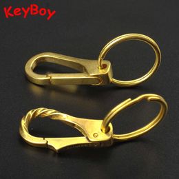 Keychains Multifunctional Keychain Pure Copper Car Key Ring Pendant English Alphabet Keyring Hanging Gifts Jewellery Solid Brass Holders