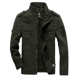 Qualität Baumwolle Militärjacke Männer Herbst Soldat MA-1 Stil Armee Jacken Männlich Marke Herren Bomber Jacken Plus Größe M-6XL x0621