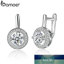 BAMOER New Arrival Silver Colour Round Shape Full Of Love Dangle Earrings For Women Fashion Jewellery YIE106 Factory price expert design Quality Latest Style Original