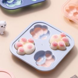 Baking Moulds Silicone Cat-pad Molds with Lid Chocolate Cake Handmake Mold Cube Tray Home Square Maker Bar Ice Cream Tools Kitchen B123