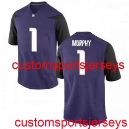 Stitched 2020 Men's Women Youth Byron Murphy Washington Huskies Purple NCAA Football Jersey Custom any name number XS-5XL 6XL