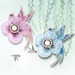 Pins, Brooches Wedding Jewellery Rhinestone Phinex For Women Enamel Bird Pin Peacock Fashion Brooch 2 Colours Choose