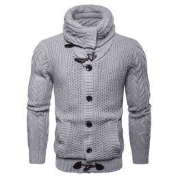 Sweaters Men Cardigan Hooded Slim Fit Jumpers Knitting Thick Warm Winter Korean Style Casual Clothing Men 210929