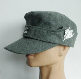 Berets Military WWII German Army Sniper Cap M43 Field Wool Hat Full Size