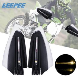 Parts 1 Pair Motorcycle LED Hand Guard Shield Guards Windproof Universal With Turn Signal Light 22mm 7/8 Protective Gear