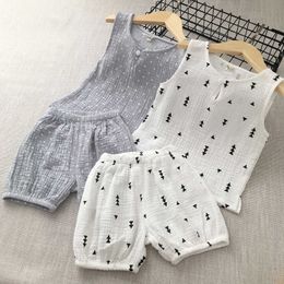 2021 Summer Newborn Baby Boys Outfit Sets Vest Tops Short Suits Cloth for Baby Boys Clothing 1 Year Infant Babies Birthday Sets G1023
