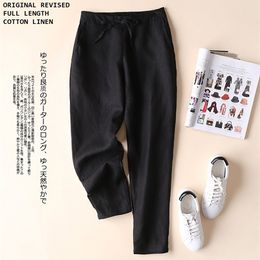 plus size S-5xl newest cotton linen trousers women formal pants good quality lady clothes comfortable fashion nice brand design Q0801