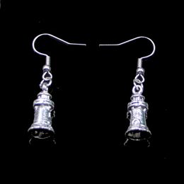 New Fashion Handmade 20*9mm Castle Lighthouse Earrings Stainless Steel Ear Hook Retro Small Object Jewellery Simple Design For Women Girl Gifts