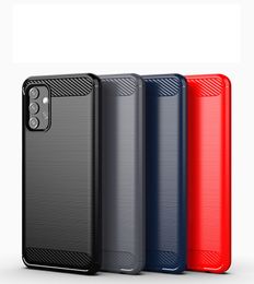 1.5mm Carbon Fiber Texture Slim Armor Brushed TPU CASE COVER FOR Samsung Galaxy A32 A52 A72 5G A12 A02S A21S 100pcs/lot