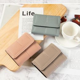 Card Holders Color Multi-Card Position Business Luxury Women's Holder Expanding Small Wallet Case Mini Coin Purse